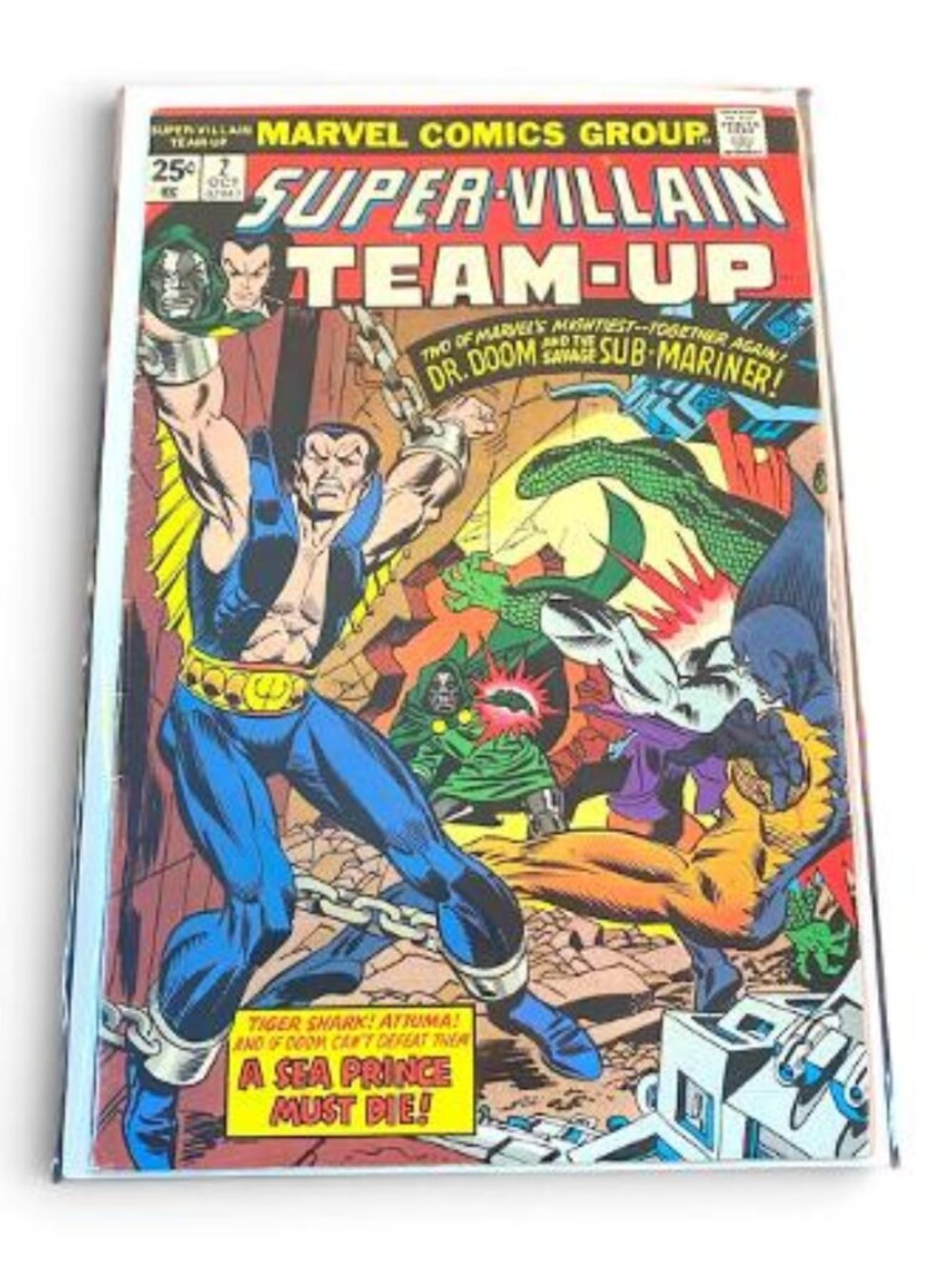 1975 Super-Villain Team-Up #2 - Dr. Doom & Sub-Mariner VINTAGE Comic Book